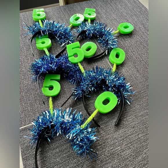 FIVE—50TH BIRTHDAY LIGHT UP BOPPER HEADBANDS ARE NWT- QUANTITY OF 5 AVAILABLE - Picture 3 of 6